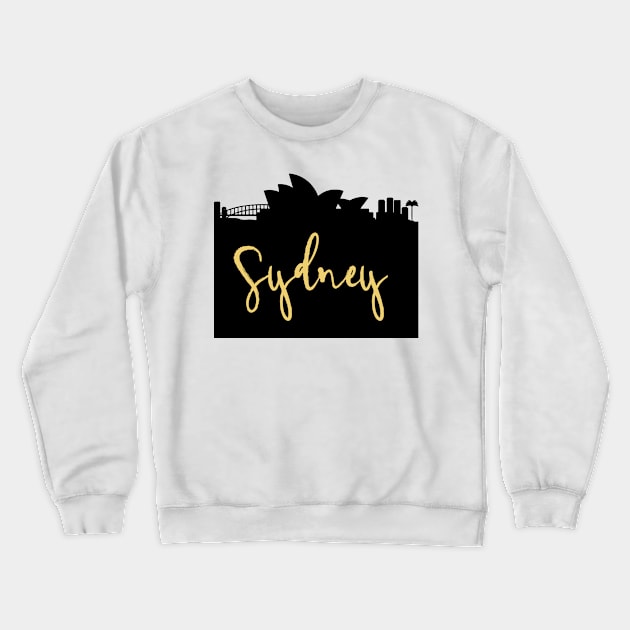 SYDNEY AUSTRALIA DESIGNER SILHOUETTE SKYLINE ART Crewneck Sweatshirt by deificusArt